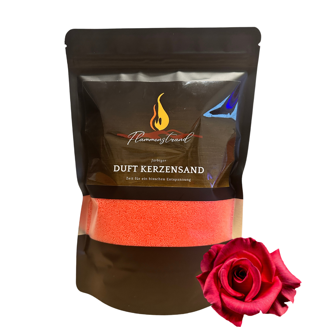 Kerzensand Rose Probe 100g inkl. 2 Dochte und 2 Klebepads