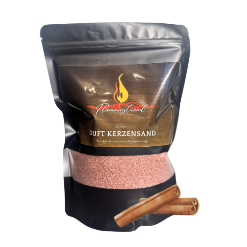 Kerzensand Zimt 500 g inkl. 6 Dochte und 6 Klebepads