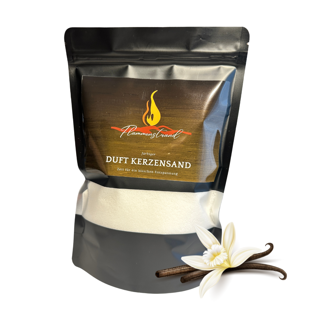 Kerzensand Vanille 500 g inkl. 6 Dochte und 6 Klebepads