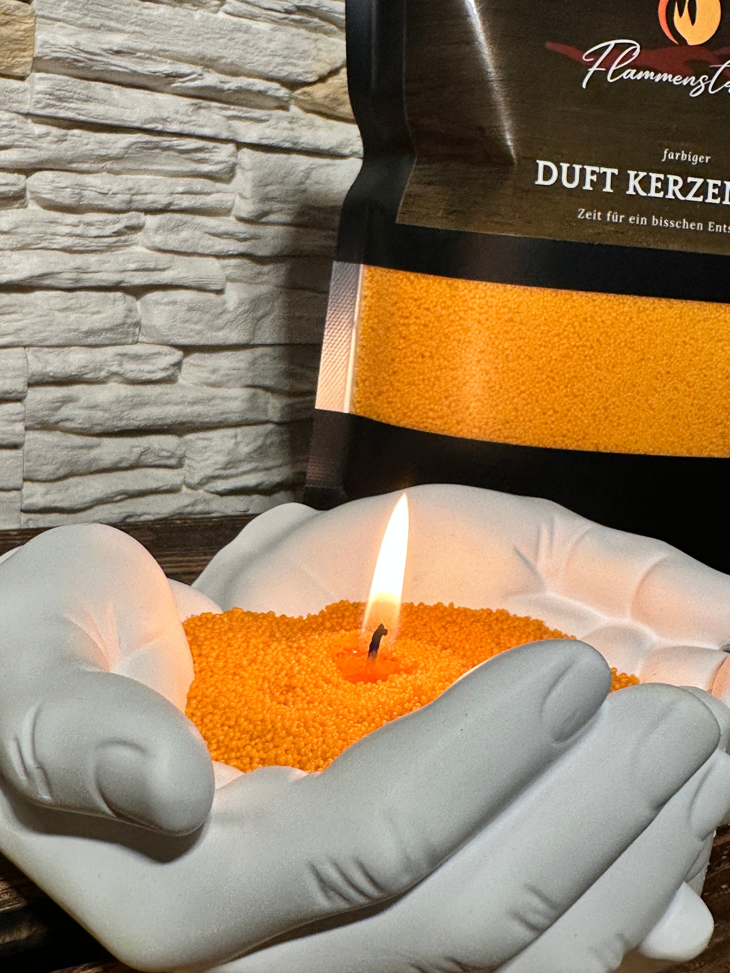 Deko Hände für Kerzensand
