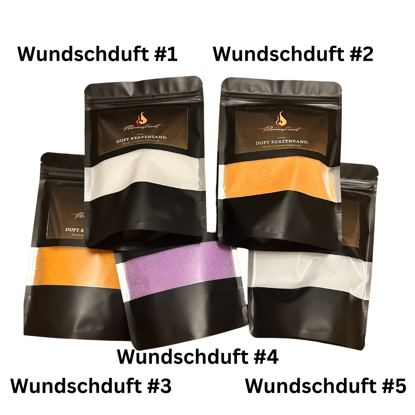 5er- Probepack - 5x 100g inkl. 6 Dochte + 6 Klebepads