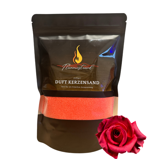 Kerzensand Rose Probe 100g inkl. 2 Dochte und 2 Klebepads