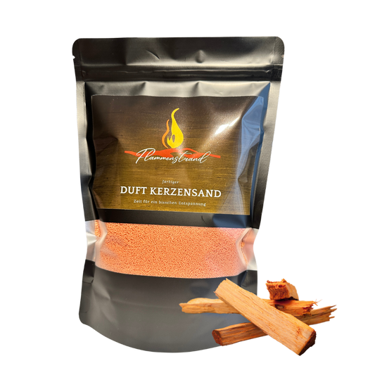 Kerzensand Sandelholz Probe 100g inkl. 2 Dochte und 2 Klebepads