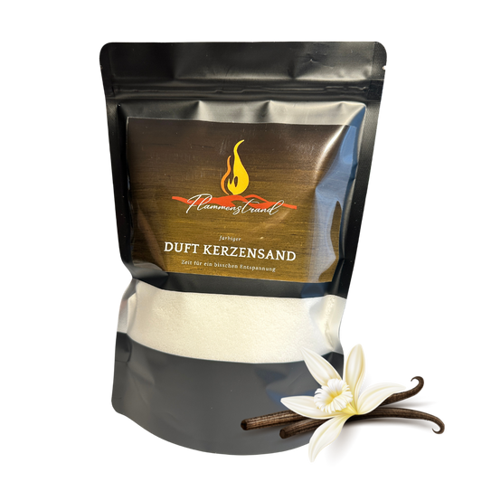Kerzensand Vanille Probe 100 g inkl. 2 Dochte und 2 Klebepads